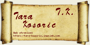 Tara Kosorić vizit kartica